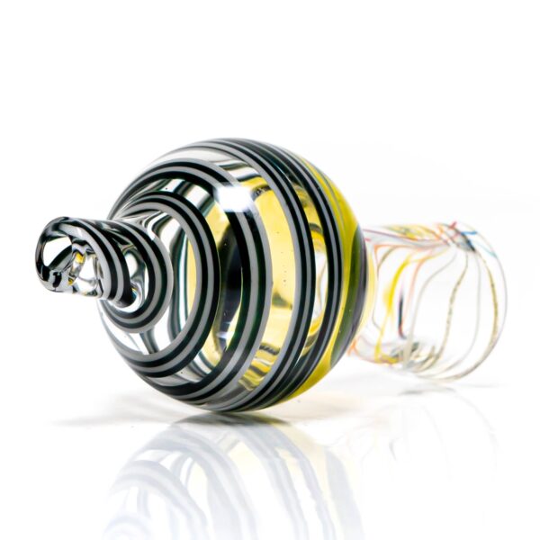 Shop Pho_Sco - XL Linework Bubble Cap - Jailhouse, Lemon Drop & Steelwool w/ Clear Rainbow in australian