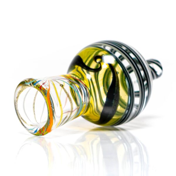 Shop Pho_Sco - XL Linework Bubble Cap - Jailhouse, Lemon Drop & Steelwool w/ Clear Rainbow in australian