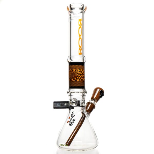Shop ROOR.US x Chase Adams - 18" Worked Beaker - 50x5 - Orange & Black Reversal in australian
