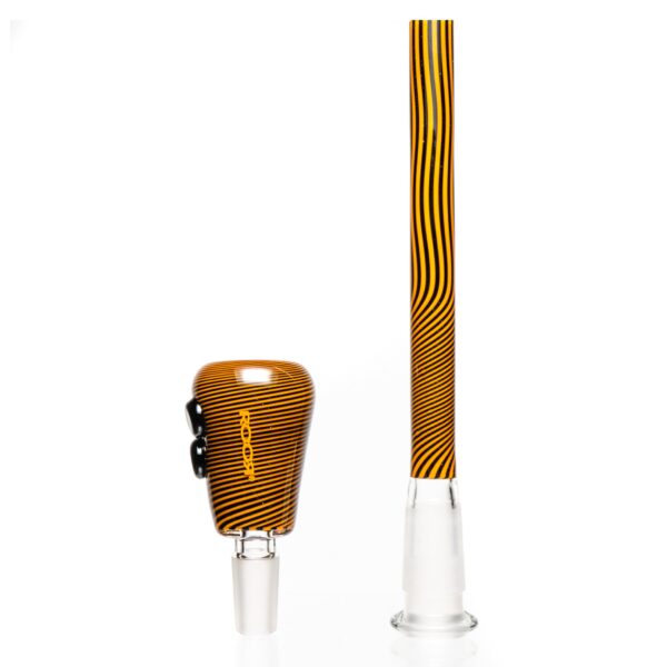 Shop ROOR.US x Chase Adams - 18" Worked Beaker - 50x5 - Orange & Black Reversal in australian