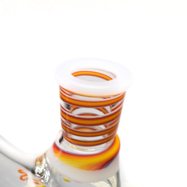 Shop ROOR.US x Chase Adams - 18" Worked Beaker - 50x5 - Fire & Purple Fade to Clear in australian