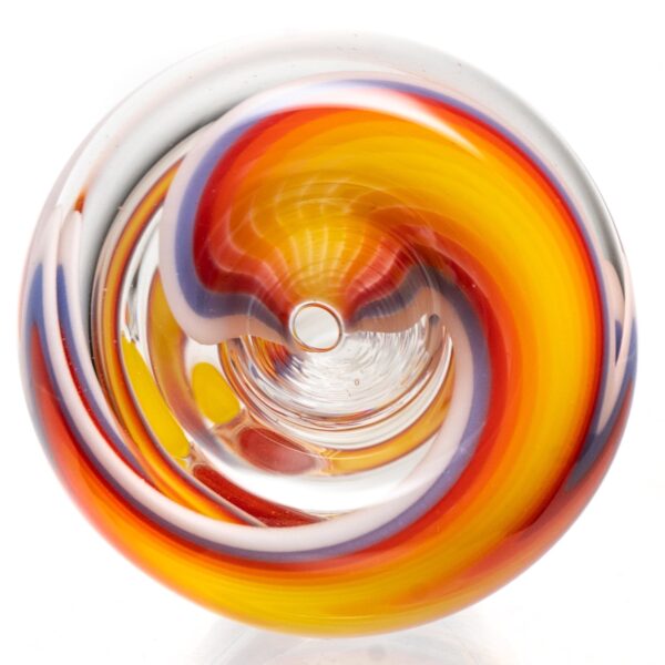 Shop ROOR.US x Chase Adams - 18" Worked Beaker - 50x5 - Fire & Purple Fade to Clear in australian