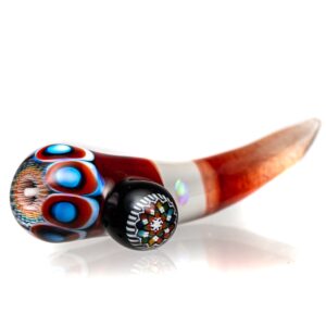 Shop Steve H Glass - Dabber/Poker - Dot Stack & Opal - Pomegranate in australian