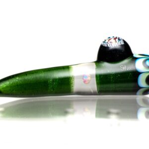 Shop Steve H Glass - Dabber/Poker - Dot Stack & Opal - Green Stardust in australian