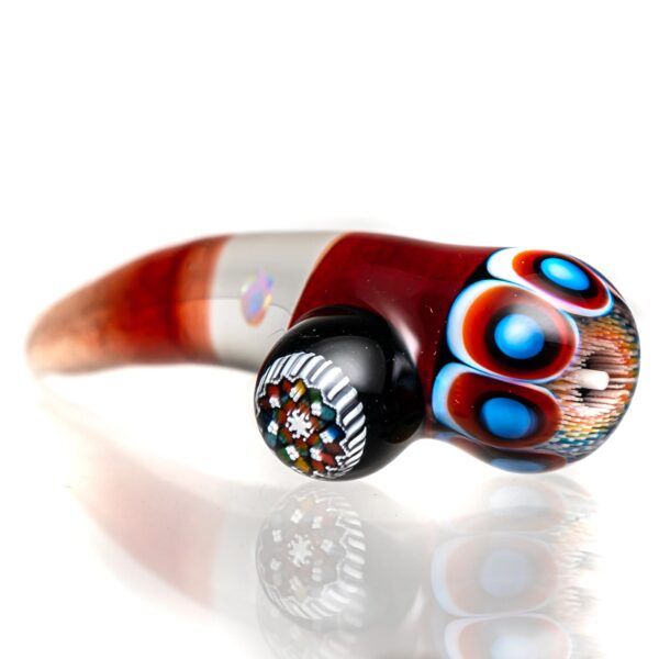 Shop Steve H Glass - Dabber/Poker - Dot Stack & Opal - Pomegranate in australian