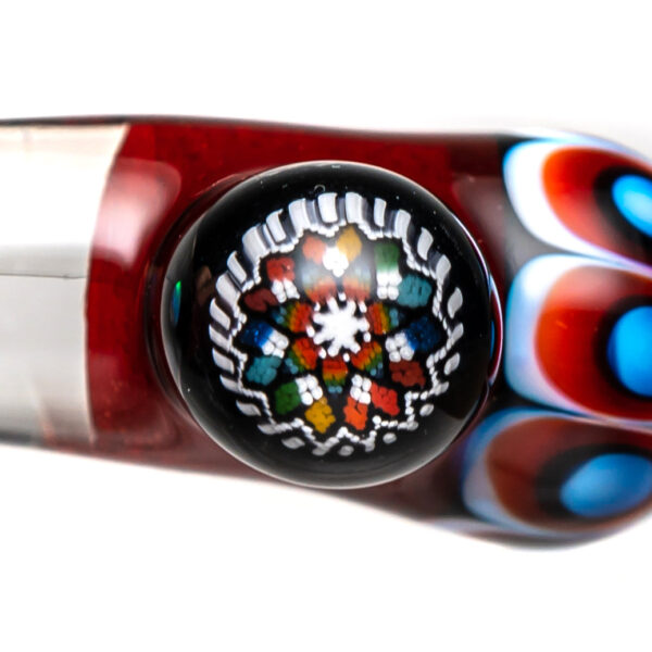 Shop Steve H Glass - Dabber/Poker - Dot Stack & Opal - Pomegranate in australian