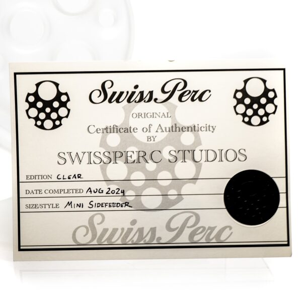 Shop Swiss Perc - Mini Side Feeder - Blasted - 8 Seal in australian