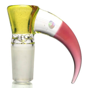 Shop Unity Glassworks - 3 Hole Opal Horn Slide - 14mm - CFL Sunset Slyme & Karmaline in australian