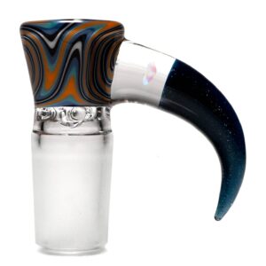 Shop Unity Glassworks - 4 Hole Worked Opal Horn Slide - 18mm - Beach Jailhouse & Blue SD. in australian