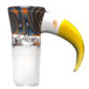 Shop Unity Glassworks - 4 Hole Worked Opal Horn Slide - 18mm - Beach Jailhouse & Terps in australian