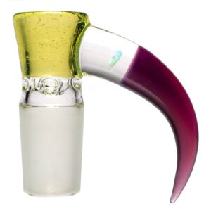 Shop Unity Glassworks - 4 Hole Opal Horn Slide - 18mm - CFL Sunset Slyme & Stargazer in australian