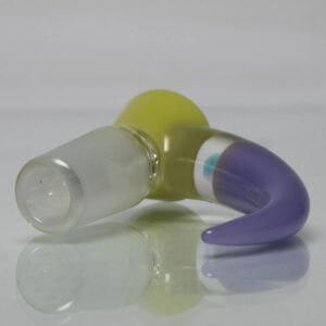 Shop Unity Glassworks - 3 Hole Opal Horn Slide - 14mm - CFL Yoshi & Purple Satin in australian