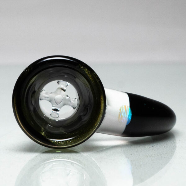 Shop Unity Glassworks - 4 Hole Worked Opal Horn Slide - 18mm - Metal Fleck & Galaxy in australian