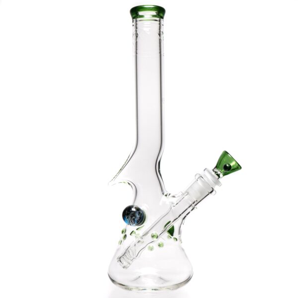Shop Wil Glass - Mini Beaker - 32x4 - Green Stardust Accents in australian