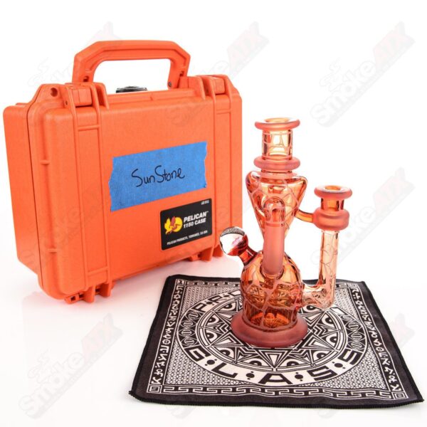 Shop Sun Stone Single Color Double Up Rig Rooster Glass in australian