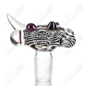 Shop #4 19mm Full Color Worked Horn Milli Bowl JMass in australian