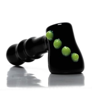 Shop Shooters - Dimple Grip Hammer Bubbler - Black & Milky Green in australian
