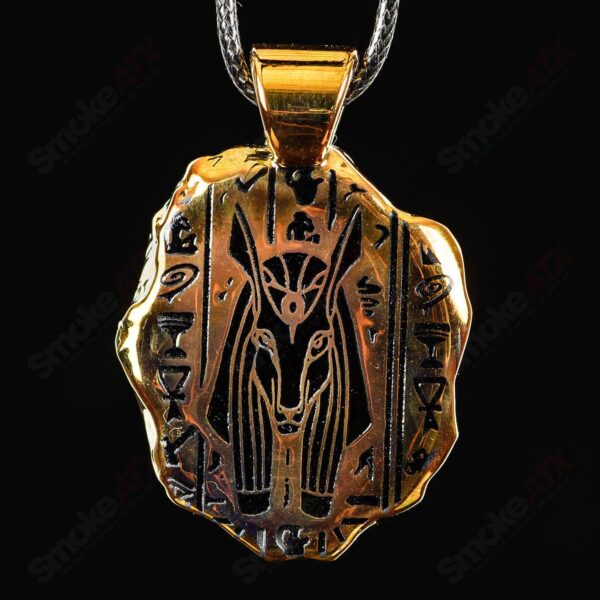 Shop Golden Treasure Pendant (Anubis) Green T Glass in australian