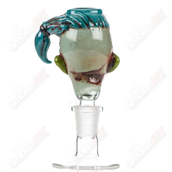 Shop 14mm Shrunken Head Bowl Slide Ghost Glass in australian
