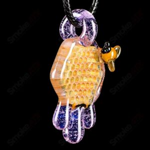 Shop Medium Honeycomb Drip Pendant (Purple Slyme) Joe P Glass in australian