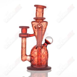 Shop Pomegranate Single Color Double Up Rig Rooster Glass in australian