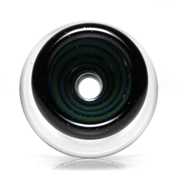 Shop Aaron Vigil - Worked Martini Slide - 18mm - Black, Green & Purple w/ Steelwool in australian
