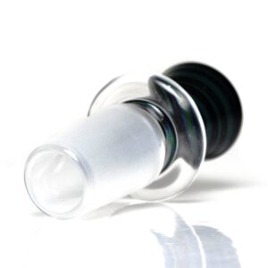 Shop Aaron Vigil - Worked Martini Slide - 18mm - Black, Green & Purple w/ Steelwool in australian