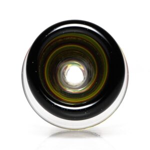 Shop Aaron Vigil - Worked Martini Slide - 18mm - Rasta w/ Metal Fleck in australian