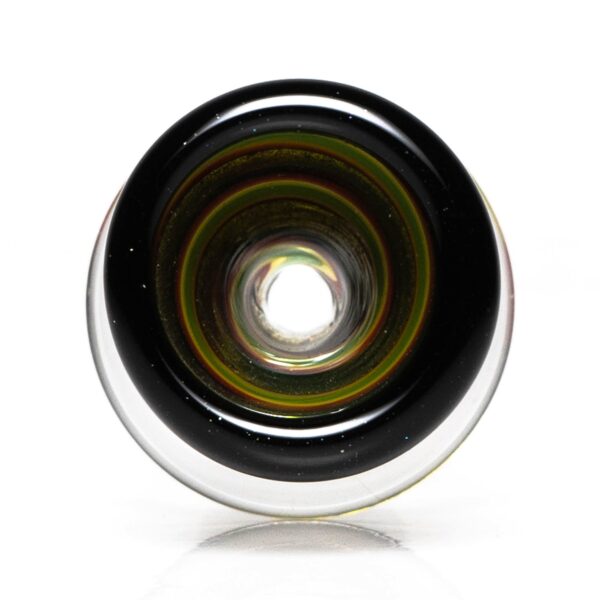 Shop Aaron Vigil - Worked Martini Slide - 18mm - Rasta w/ Metal Fleck in australian