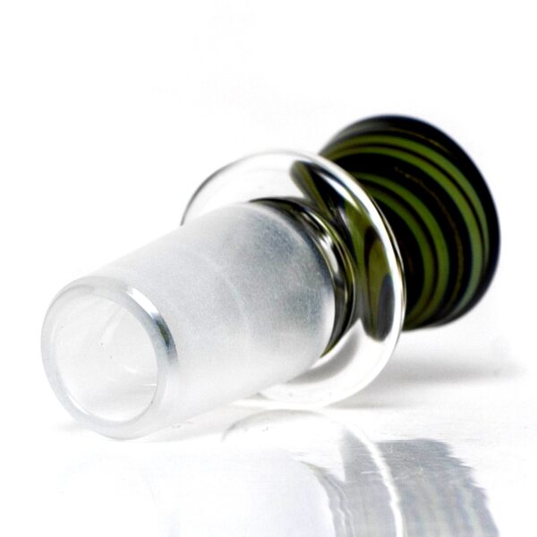 Shop Aaron Vigil - Worked Martini Slide - 18mm - Green & Purple w/ Purple Lip in australian