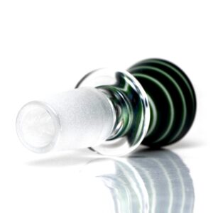 Shop Aaron Vigil - Worked Martini Slide - 14mm - Green, White & Agua w/ Steelwool in australian