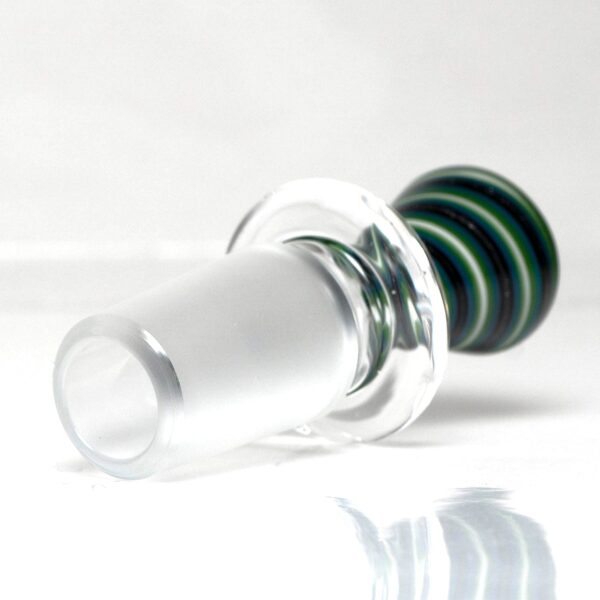 Shop Aaron Vigil - Worked Martini Slide - 18mm - Green, White & Agua w/ Green Lip in australian