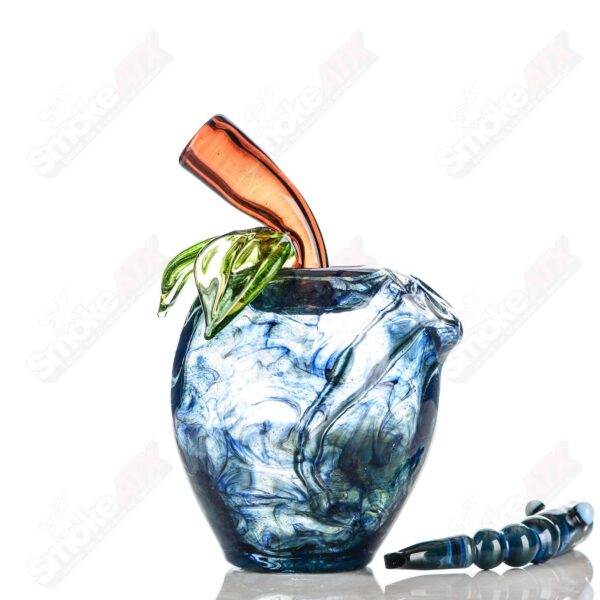 Shop Blue Apple Rig w/ Worm Dabber Pouch Glass in australian