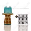Shop Turqois Giraffe Spinner Cap w Pearl Robertson Glass in australian
