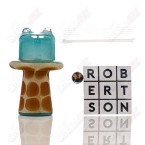 Shop Turqois Giraffe Spinner Cap w Pearl Robertson Glass in australian