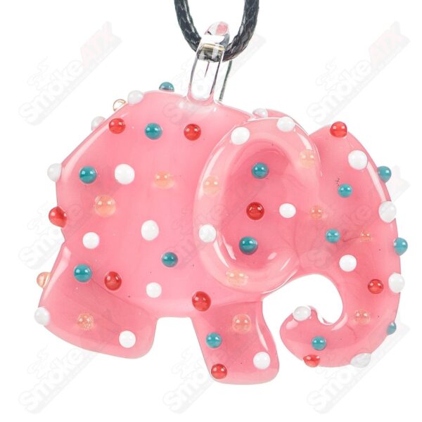 Shop Large Pink Animal Cookie Pendant w UV Dots Renee Patula in australian