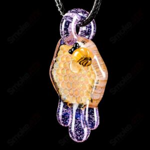 Shop Medium Honeycomb Drip Pendant (Purple Slyme) Joe P Glass in australian