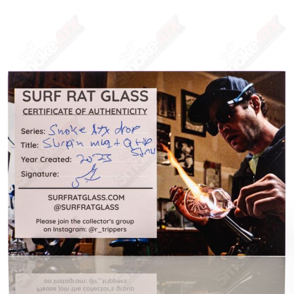 Shop Clear Slurpin Mug w/ Q-Tip Straw Surf Rat Glass in australian