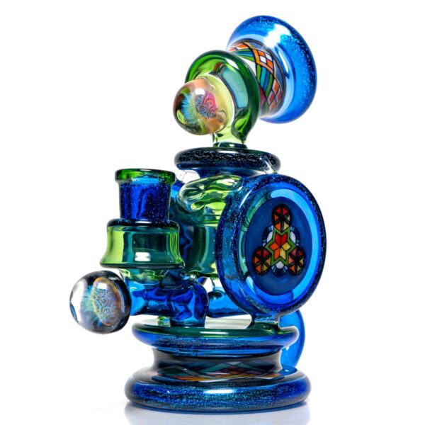 Shop Freeek Glass - Double Terpcycler - Plantphibian & Blue Dichro in australian
