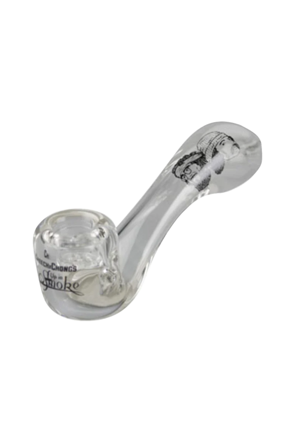 Shop Up In Smoke Cheech & Chong 4" Sherlock Glass Pipe - Borosilicate with Ash Catcher in australian
