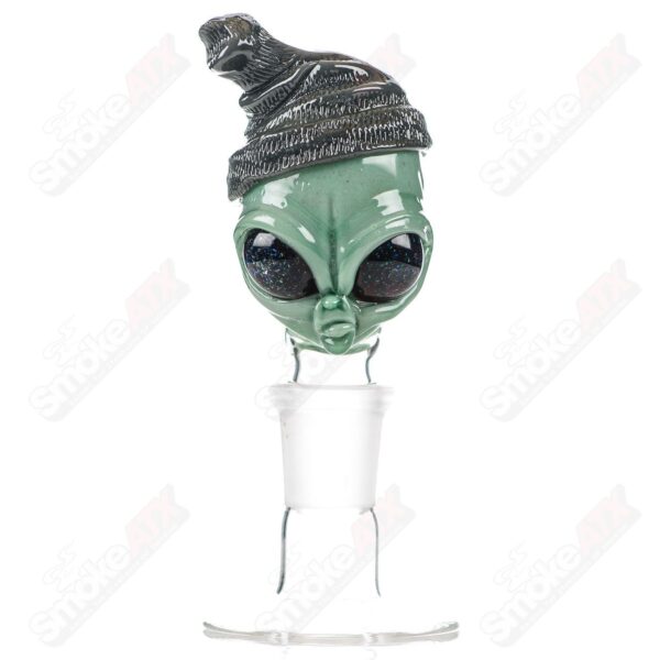 Shop 18mm Alien Bowl Slide Ghost Glass in australian