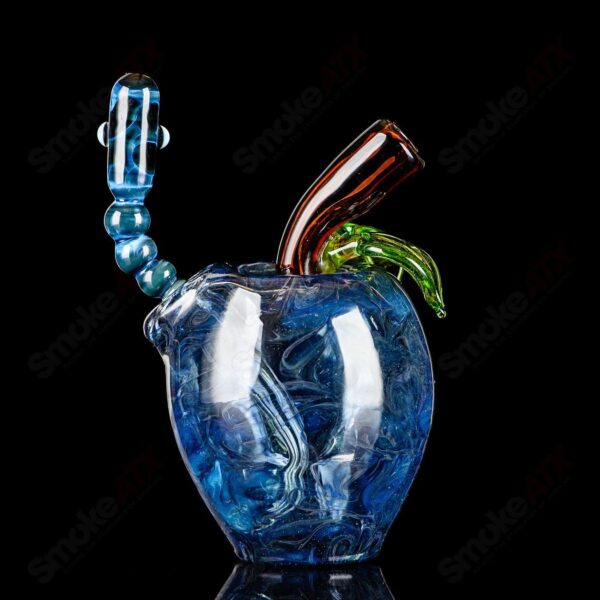 Shop Blue Apple Rig w/ Worm Dabber Pouch Glass in australian