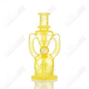 Shop Lemon Drop Single Color Double Up Rig Rooster Glass in australian
