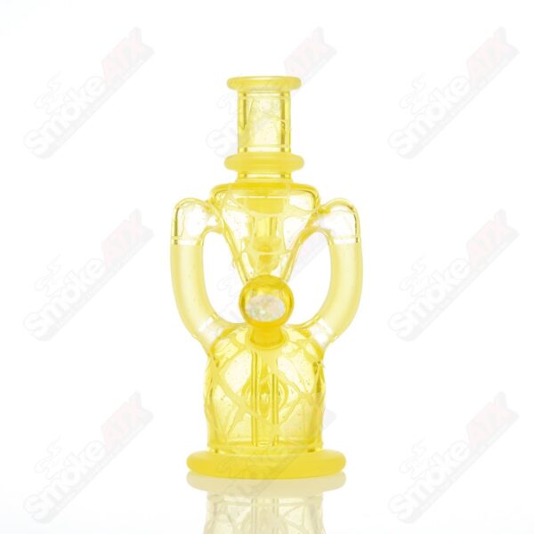 Shop Lemon Drop Single Color Double Up Rig Rooster Glass in australian