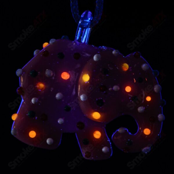 Shop Large Pink Animal Cookie Pendant w UV Dots Renee Patula in australian