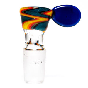 Shop K2 Glass - Worked Snap Slide - 14mm - Fire & Water Wag w/ Cobalt Handle #4 in australian