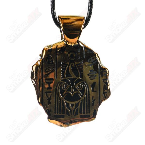 Shop Golden Treasure Pendant (Horus) Green T Glass in australian