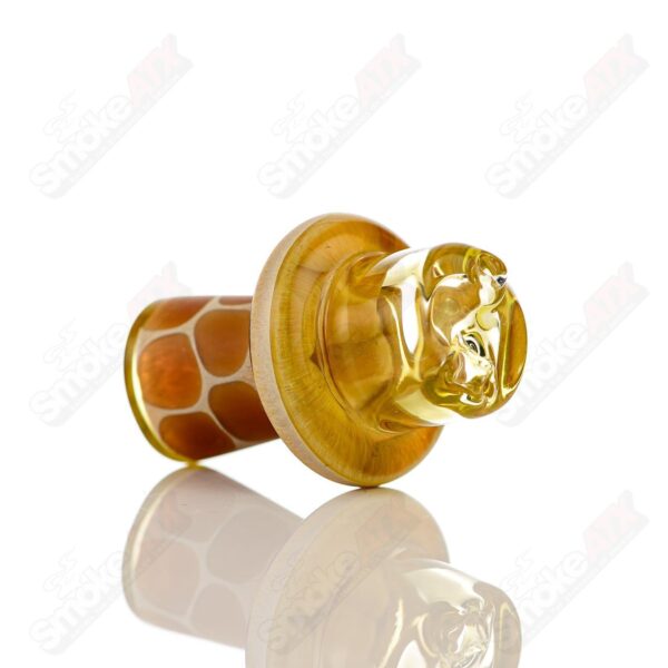 Shop Transparent Yellow Giraffe Spinner Cap w Pearl Robertson Glass in australian