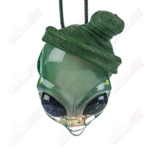 Shop #3 Alien Pendant w Beanie Ghost Glass in australian
