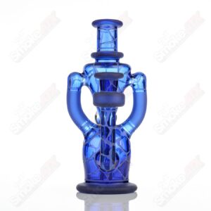 Shop Brilliant Blue Single Color Double Up Rig Rooster Glass in australian
